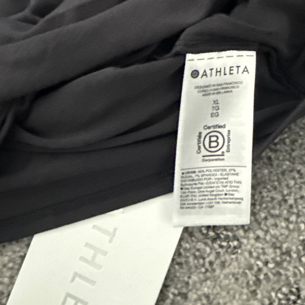 Athleta With Ease Twist Tank Top Black XL 5118-0006 UV Protection Breathable NWT - Picture 5 of 5